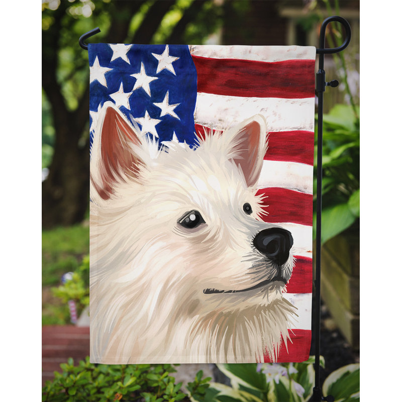 Polyester à 2 côtés 15 x 11 po drapeau de jardin, Spitz indien