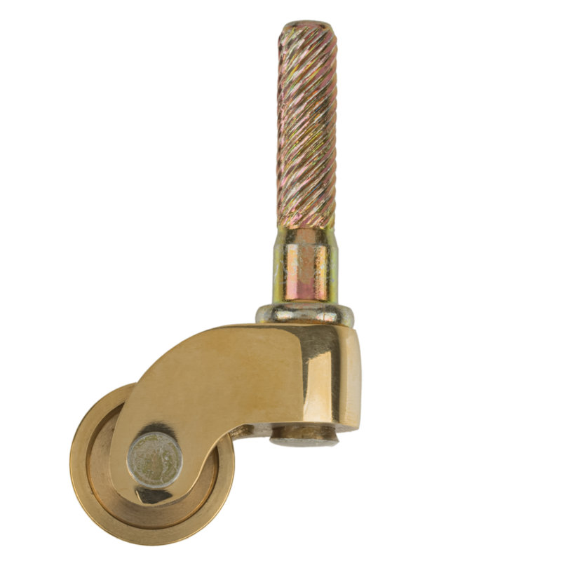 Roue de meuble en laiton massif (diamètre: 3/4 po)