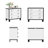 31.5" Wide 3-Drawer Nightstand with Modern Design, Large Storage Bedside Table