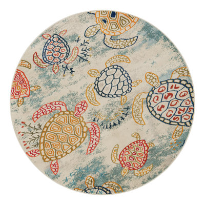 Vargas Animal Print Beige Area Rug