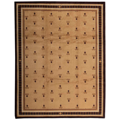 Hand-Knotted High-Quality Brown Area Rug