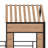 Metal Loft Bed With Roof, Window, Guardrail, Ladder-156788260