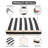 Outdoor Seat Cushion Set Deep Seating Patio Cushion Set Thick Cushions 23.6"x23.6"x5”,Black Stripes-105503642-105503639
