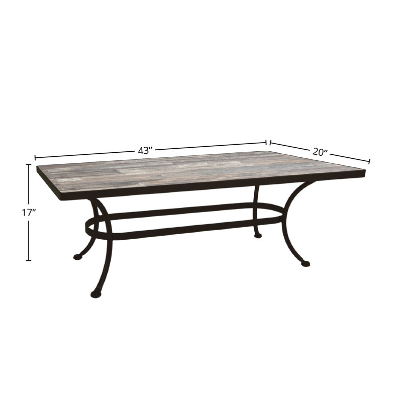 Outdoor Rectangle Coffee Table, Canyon Taupe, Graphite