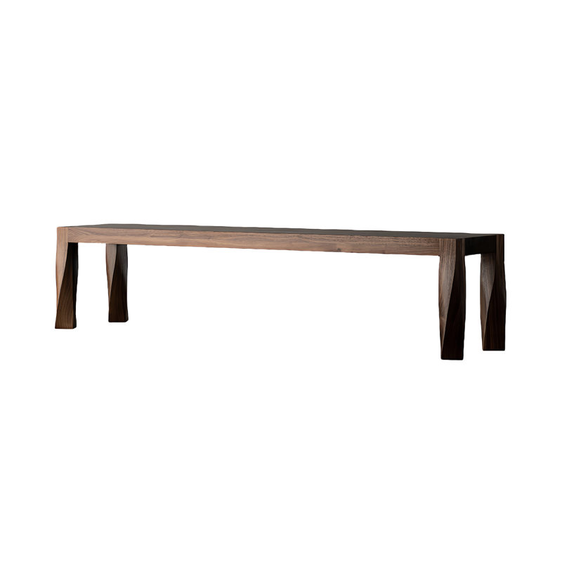 Solid Wood Bench, 17.71" H x 78.74" W x 14.96" D