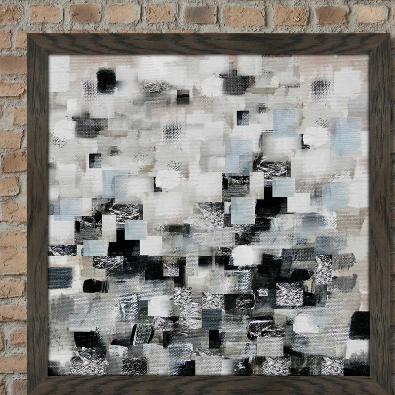 " Reflections " by Susan Jill, 25.5" H x 25.5" W x 1" D, Chocolate Distressed Framed