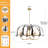 6 Lights Black And Gold Geometric Chandelier