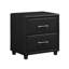 Contemporain durable en similicuir noir recouvrant la table de chevet 1pc
