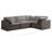 Izzybella Velvet L-Shaped Sectional Reversible-94884206