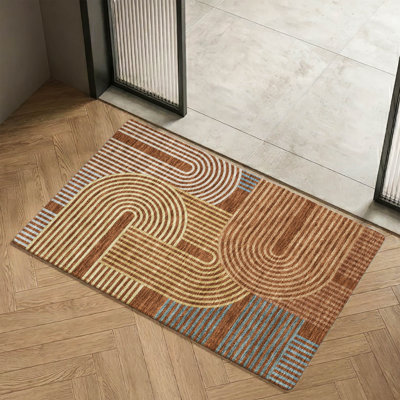 Tapis moderne lavable à la machine de qualité supérieure Mid-Century