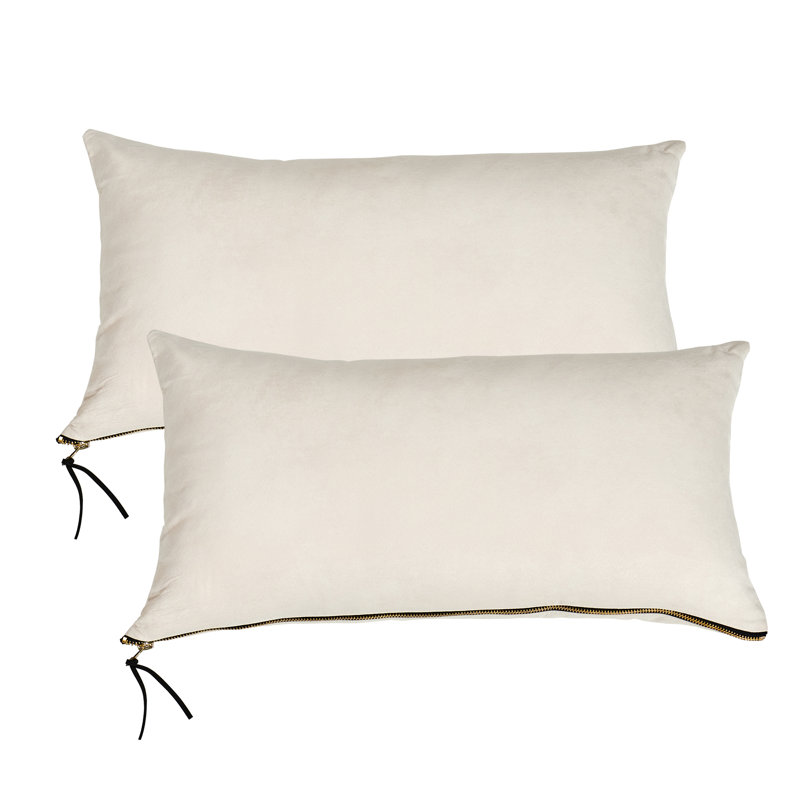 Suede Reversible Pillow Cover, Beige