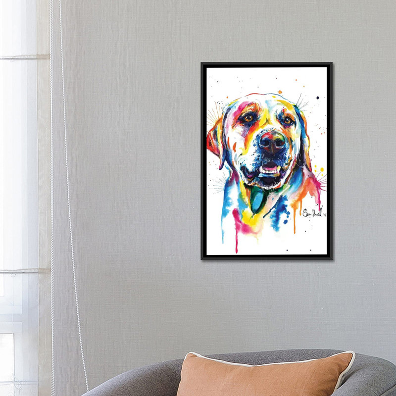 «Lab II», impression sur toile, H 26 po x l 18 po x P 1,5 po, Toile avec cadre noir, Pas de tapis