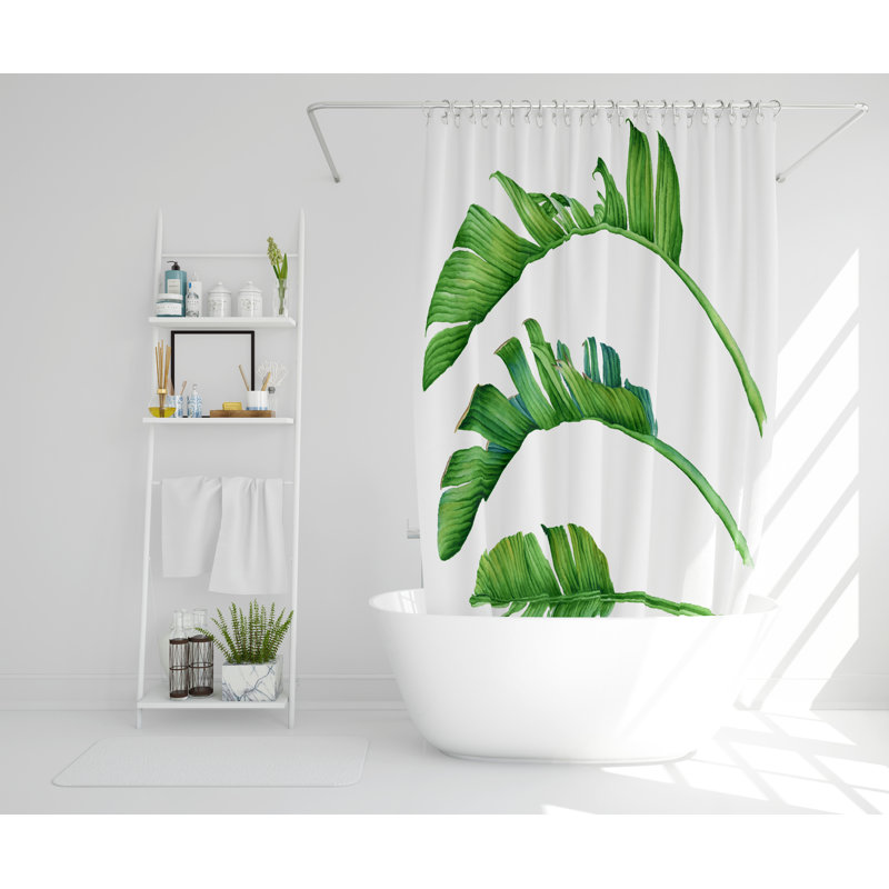 Kerra Polyester Shower Curtain, 168cm H x 168cm W