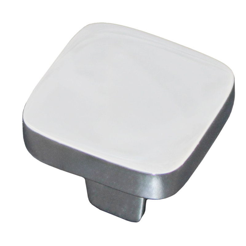 Venice Square Knob, Polished Chrome