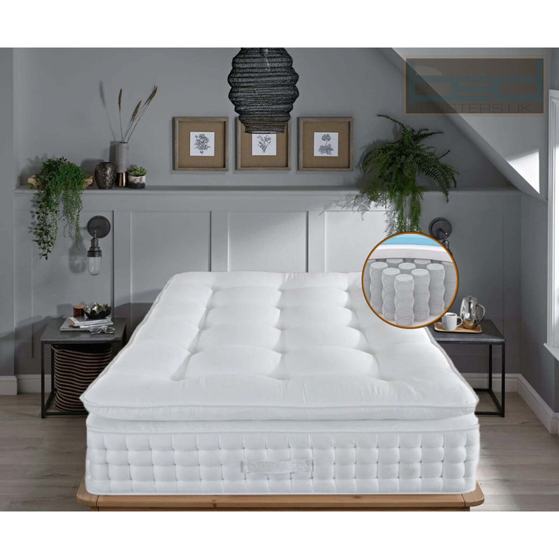 Calandra White Noise Pillow Top Pocket Sprung 1000 Mattress, Small Double (4')