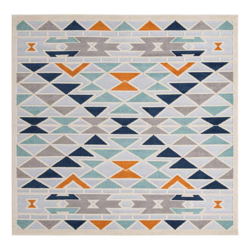 Aceves Kids Indoor/Outdoor Area Rug, Square 7'10"