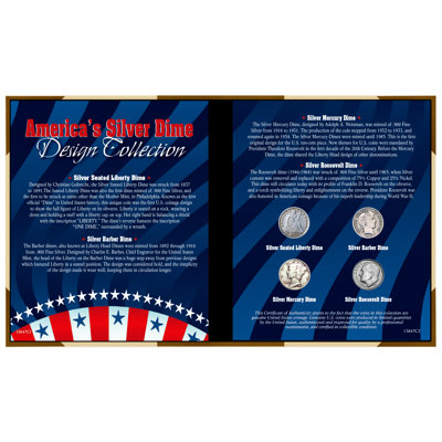 Livre de portefeuille Eachainn America's Silver Dime Design Collection