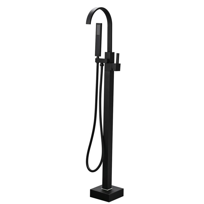 Robinet de baignoire à fixation au sol avec douche à main Modern