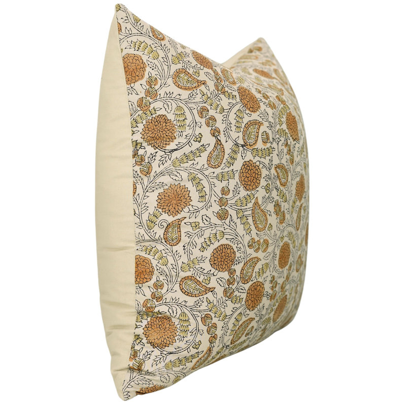 Ensemble de 4 coussins décoratifs Fabividine Boho, satin de coton, lombaire (Gopi, rouille), ensemble de 4, H 12 po x l 20 po