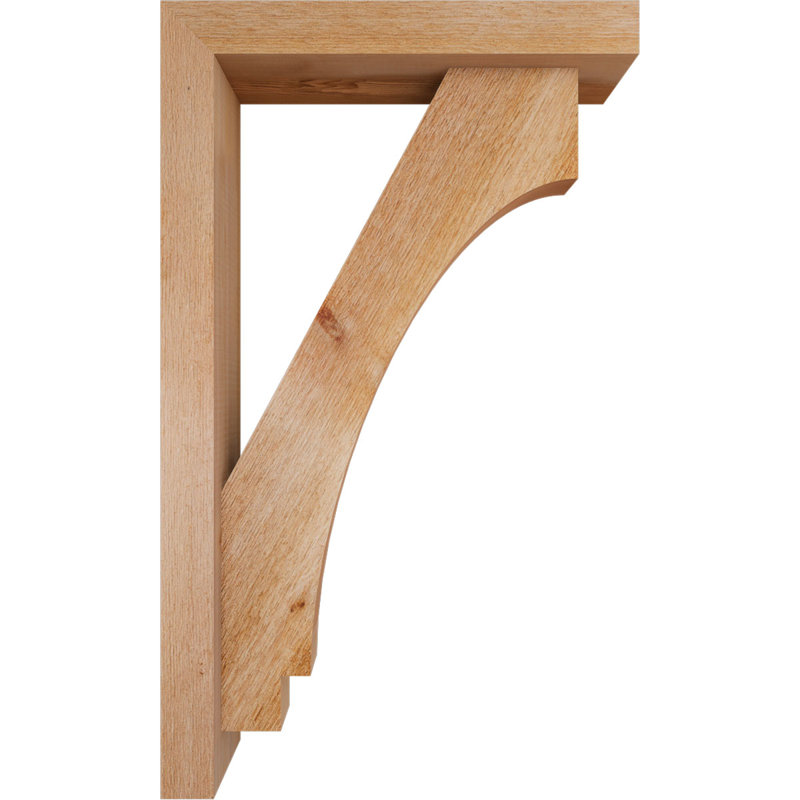 Imperial Block Bracket w/ Offset Brace, 30 x 18, 4"W Western Red Cedar (Rough Sawn)