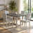 5-Piece Wood Dining Table Set, Rectangular Dining Table and 4 High Back Upholstered Chair, Kitchen Table Set for Dining Room-1852714483
