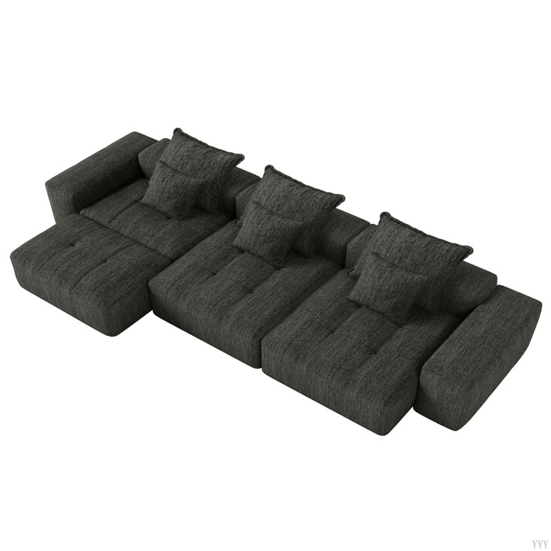 Canapé modulaire Boneless, Noir
