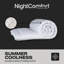NightComfort Feels Like Down Summer Cool 1.5 Tog Duvet Microfibre Satin Stripe Quilt-87602375