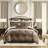 King Size 4 Piece Red Comforter - With Visible Tacked Filling, 2 Shams Hidden Zippers, Drop, For Bed 1 Comforter, Supportive Wadding And Decorative Trim, Soft Luxurious Texture, 100% Material