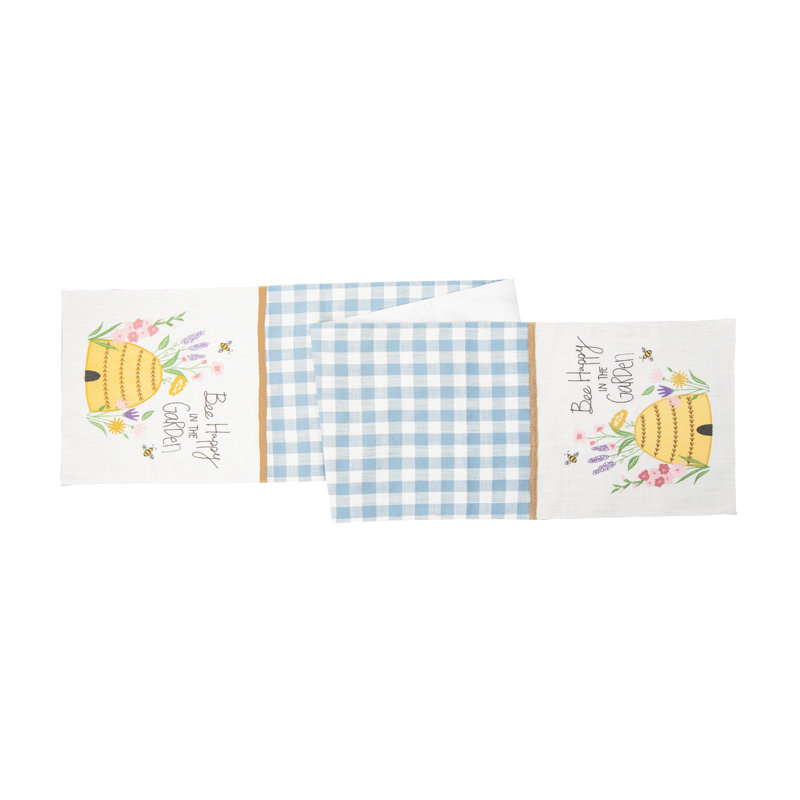 Arnesh Happy In Blue Embroidered Table Runner