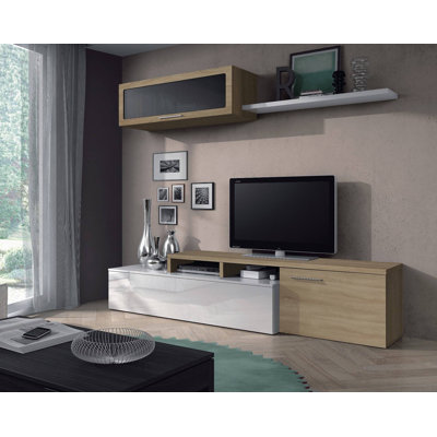 Bayles Storage Wall Chino, TV Stand For Living Room, Reversible Composition, Corner Lounge Set