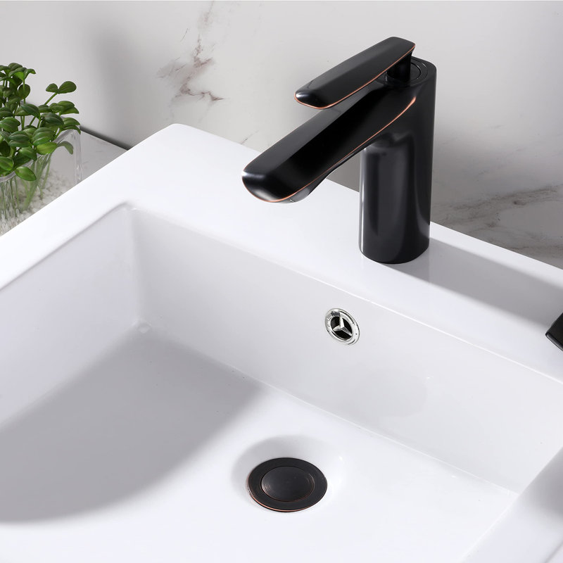Metal Pop Up Drain Strainer Stopper with Overflow for Bathroom Vessel Sink with Detachable Basket, Oil Rubbed Bronze