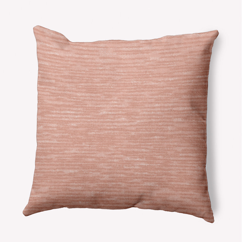 Housse et insert de coussin carré en tricot Marled, H 26 po x l 26 po, Brique délavée au soleil, Non