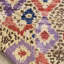 Tapis géométrique en soie noué à la main de couleur rectangle Luxor-89098020