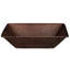 17" Rectangle Wired Rim Vessel Hammered Copper Sink
