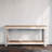 60" Long Solid Wood Console Table - Nature Wood Narrow Sofa Table- White-573064751-590042054