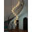 Karren 12-Light Crystal Raindrop Chandeliers 120" Long Gold Pendant Light 3000-6000K Dimmbale LED Lighting-483601005