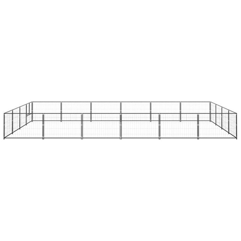 Mersey Steel Exercise Pen With Door, Black, 70cm H x 300cm W x 300cm D