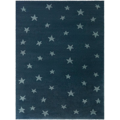 Kepler Blue Kids Star Scatter Area Rug
