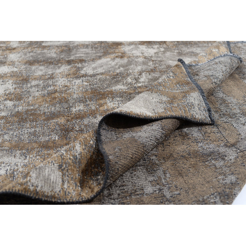 Rapture Abstract Flatweave Gray/Mink Brown Area Rug, Rectangle 7'10" x 9'10"