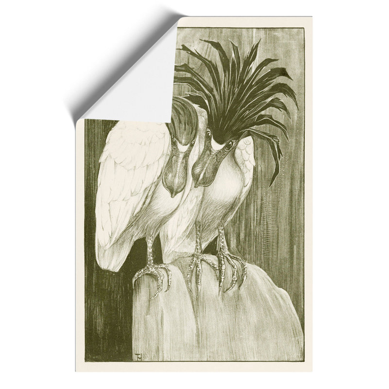 Two Barge Herons by Theo van Hoytema - Frameless Print, 42cm H x 30cm W x 0.1cm D