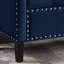 Banc de rangement à boutons - Velours bleu marine-46152379