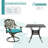 4 - Person Patio Dining Set with Square Table , Cushions Included-94030256