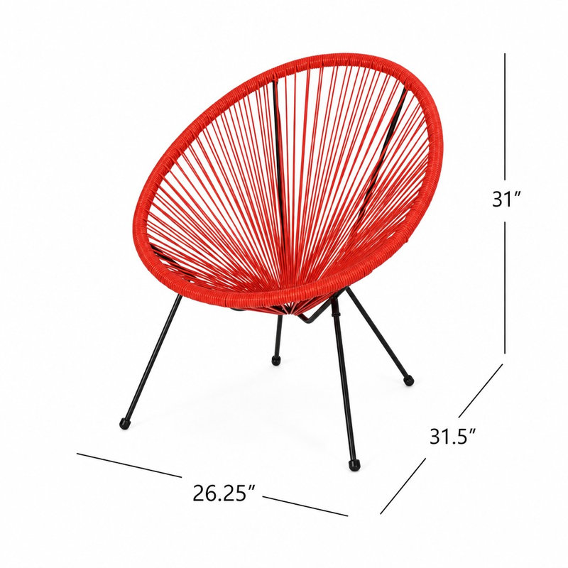 Ensemble de 2 chaises d'extérieur tissées toutes saisons à structure stable et durable