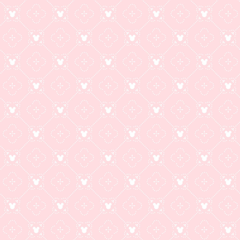 Rouleau de papier peint L 33 pi x l 20,5 po Argyle Disney Mickey Mouse, Rose