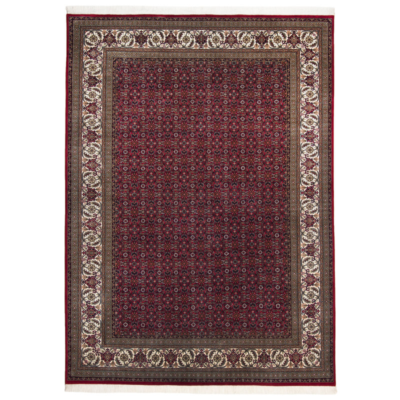 Wayne Hand Knotted Wool Red Indoor Rug, Rectangular 70 x 140 cm