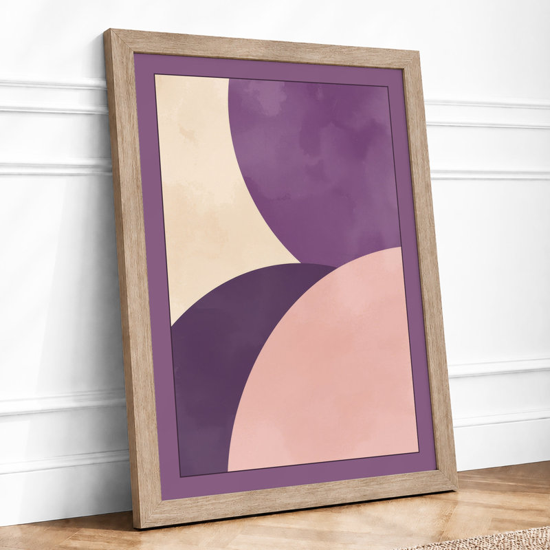 Soft Geometries Minimalist - Print, A2 - 59.4 x 42.0 cm, Oak
