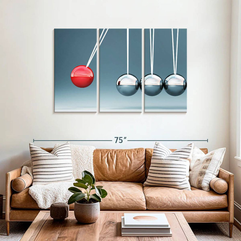 Keiri Newton's Cradle Spheres, 36" H x 57" W