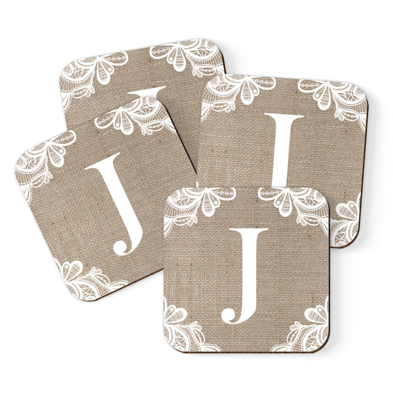 Sous-verres Café à monogramme, J