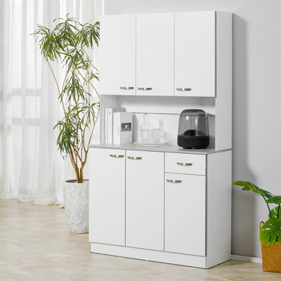 Homcom 71"" Modern Freestanding Kitchen Buffet Hutch With Server And Storage -  Ebern Designs, 59086687DBC142849C2974262D535D94