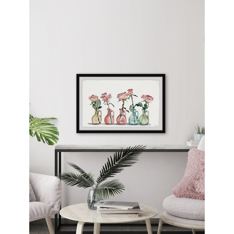 All About Roses 1 Piece Single Picture Frame Painting, 41 cm H x 61 cm W